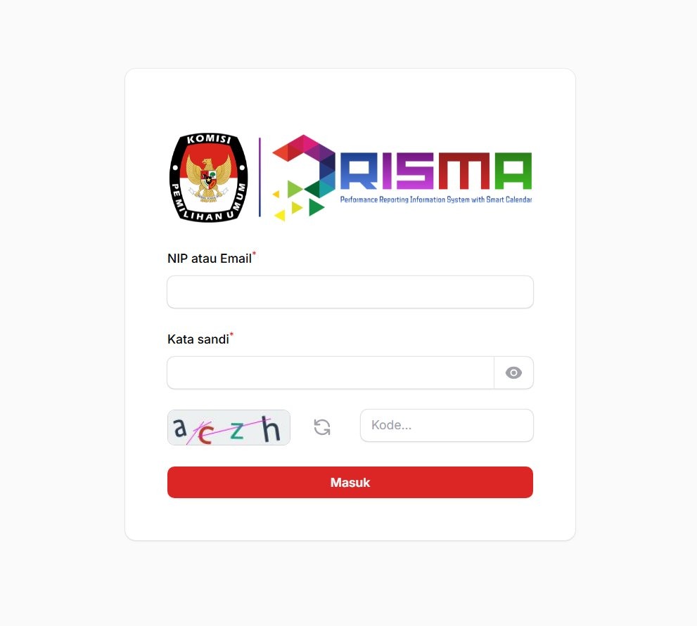 Halaman Login PRISMA